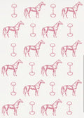 Plush Pink Horse & Snaffle Bit Greeting Card