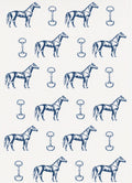 Navy Horse & Snaffle Bit Greeting Card