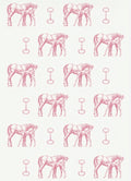 Plush Pink Mare & Foal Snaffle Bit Greeting Card