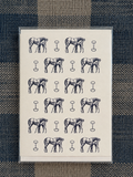 Navy Mare & Foal Snaffle Bit Greeting Card