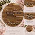 Cherry Blossom Cheese Board with Stainless Steel Snaffle Bit
