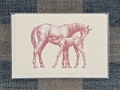 Plush Pink Mare & Foal Greet Card